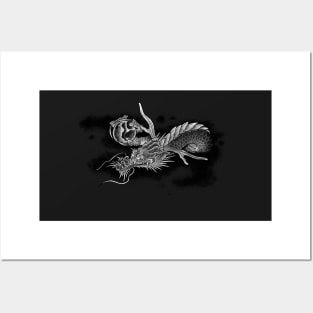 A Japanese dragon design. Posters and Art